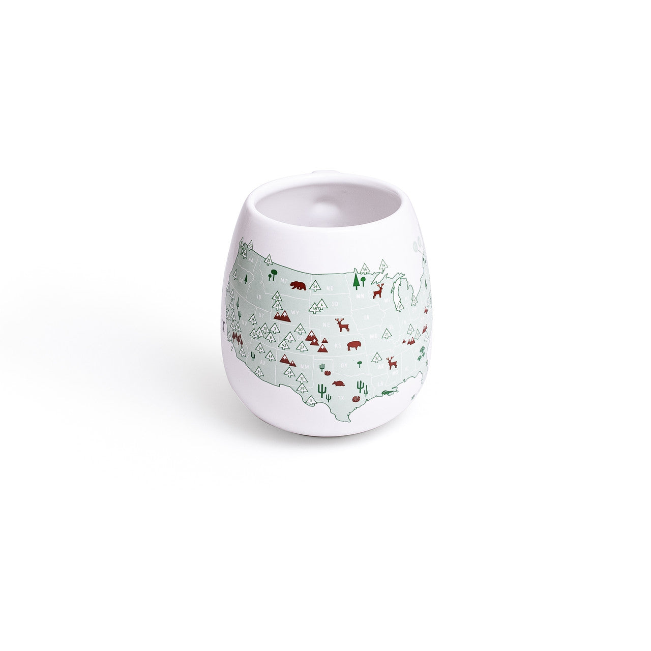 USA National Parks colour in ceramic mug with colouring pen. Centre.