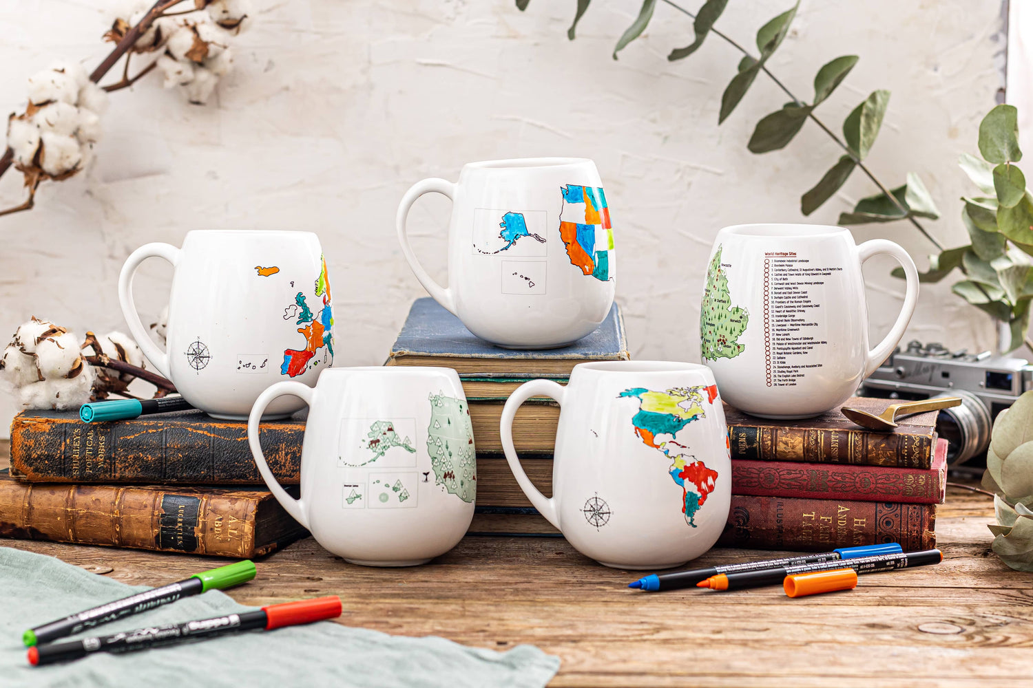 Personalised colour-in travel mugs