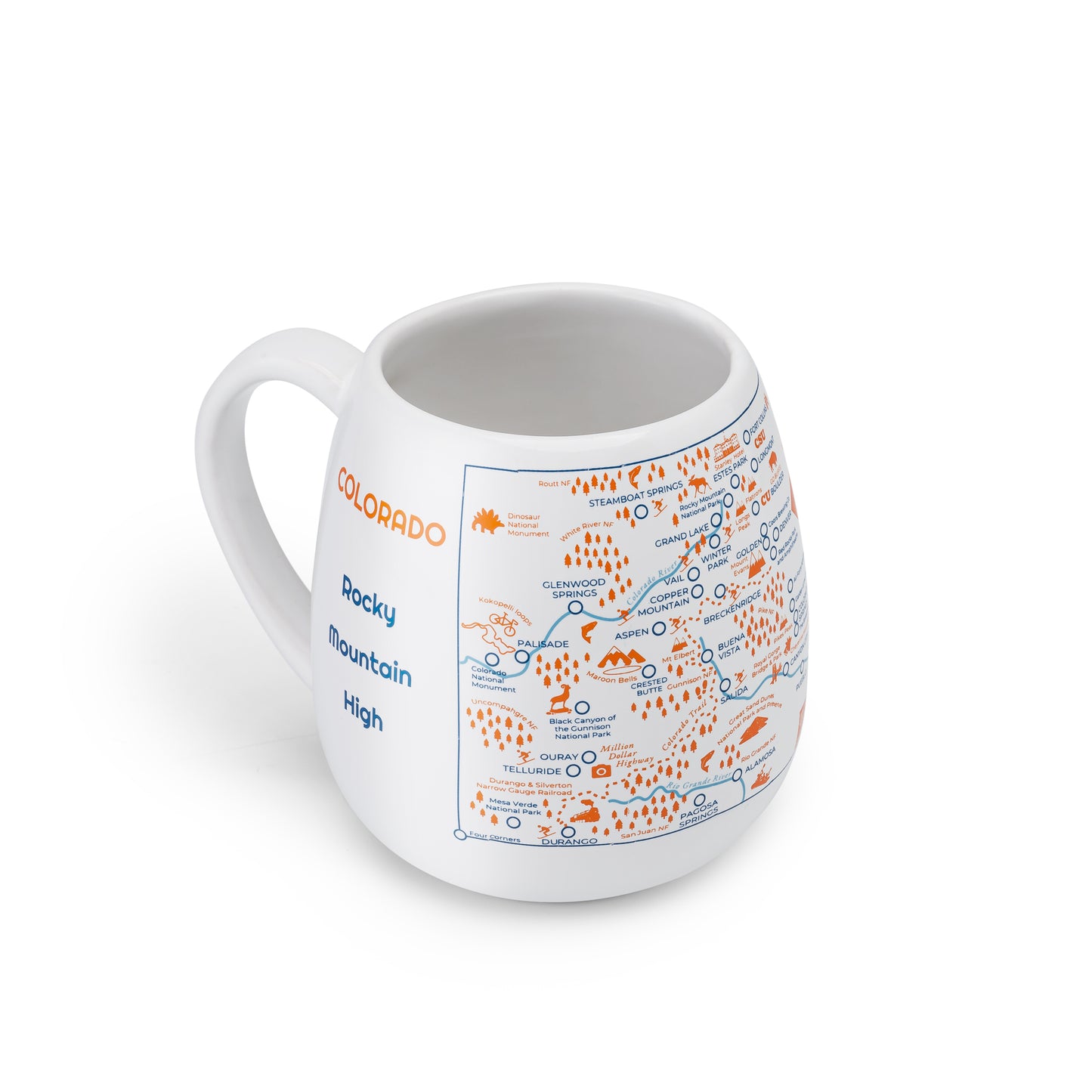 Colorado Map Colour In Travel Mug