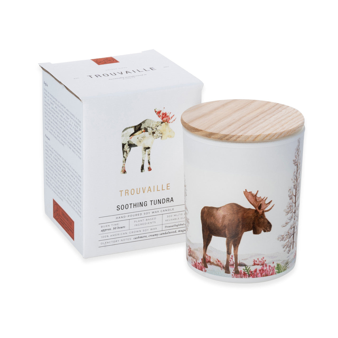 Trouvaille Global | Save The Planet Scented Soy Candle | Soothing Tundra w packaging