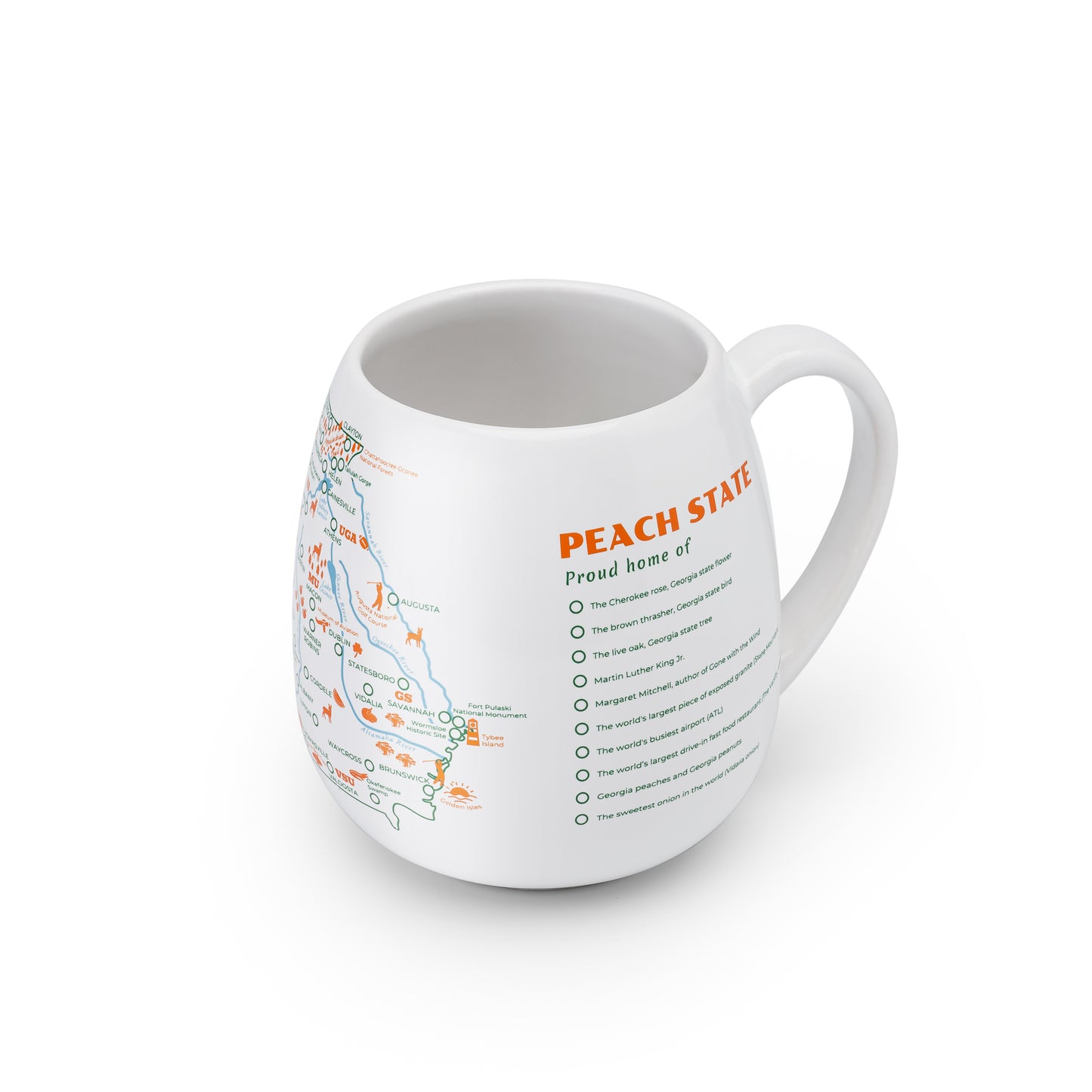 Georgia Map Colour In Travel Mug