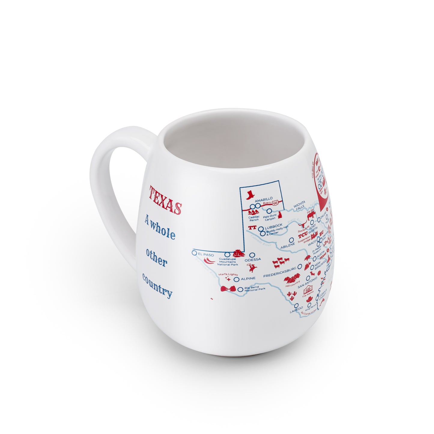 Texas Map Colour In Travel Mug