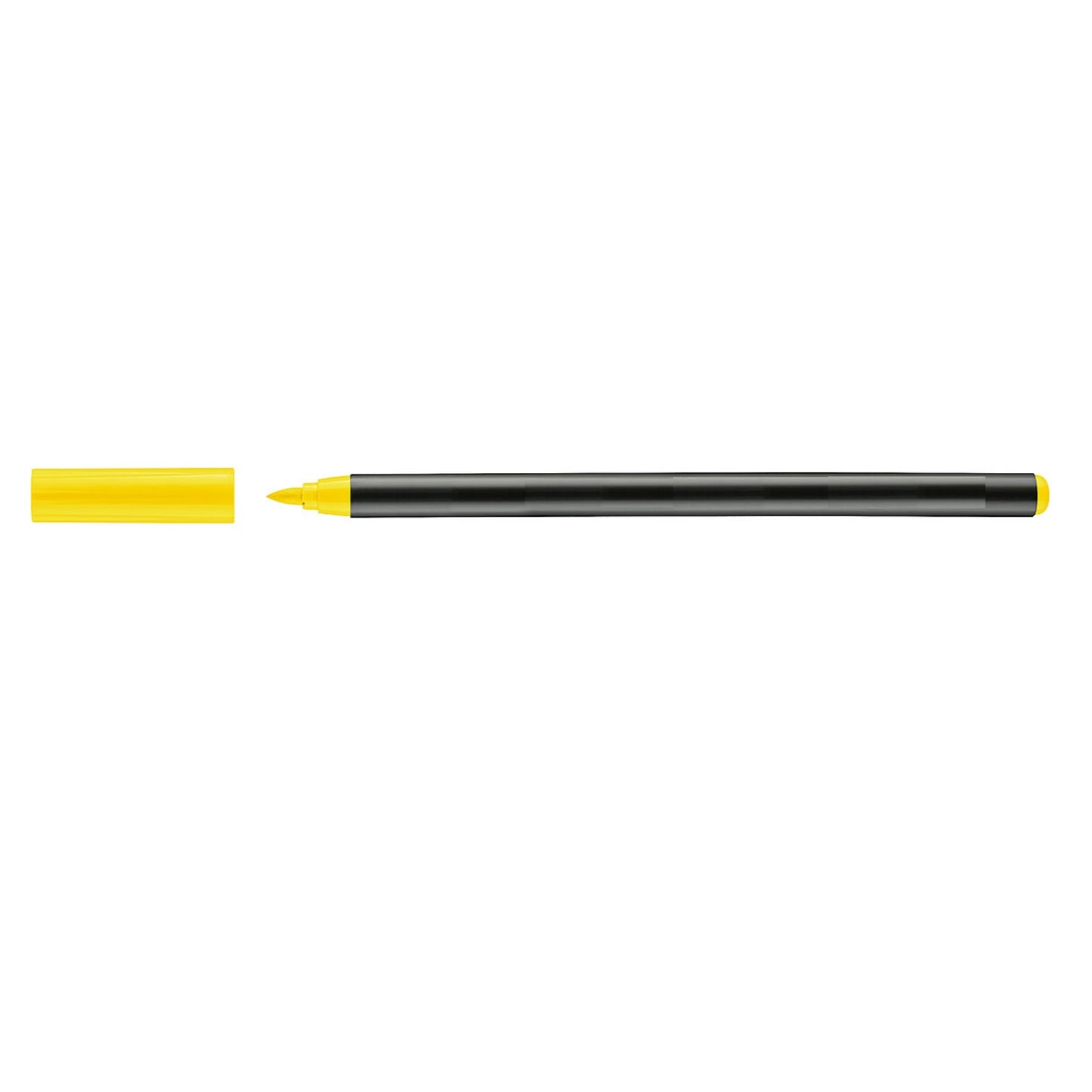 Yellow ceramic marker on a white background